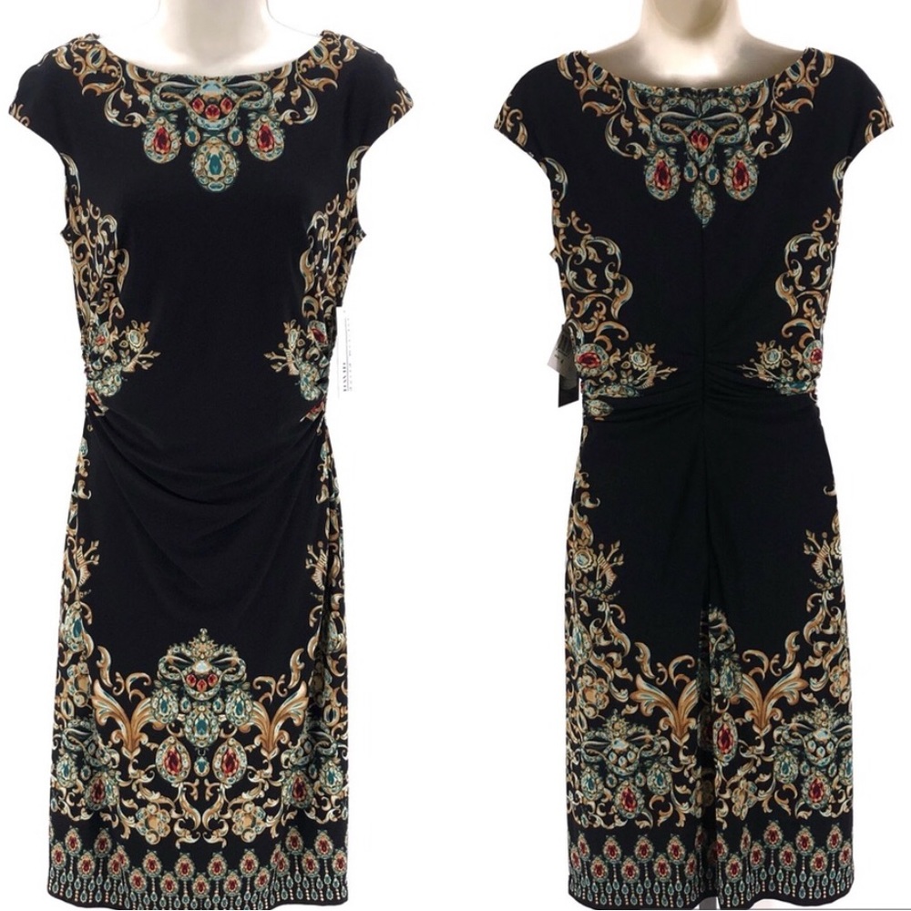NWT - David Meister patterned form fitting dress